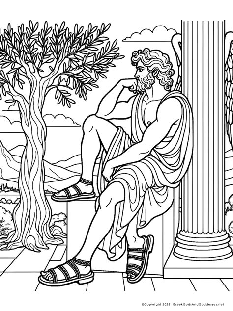 Hermes Coloring Printouts • Greek Gods & Goddesses